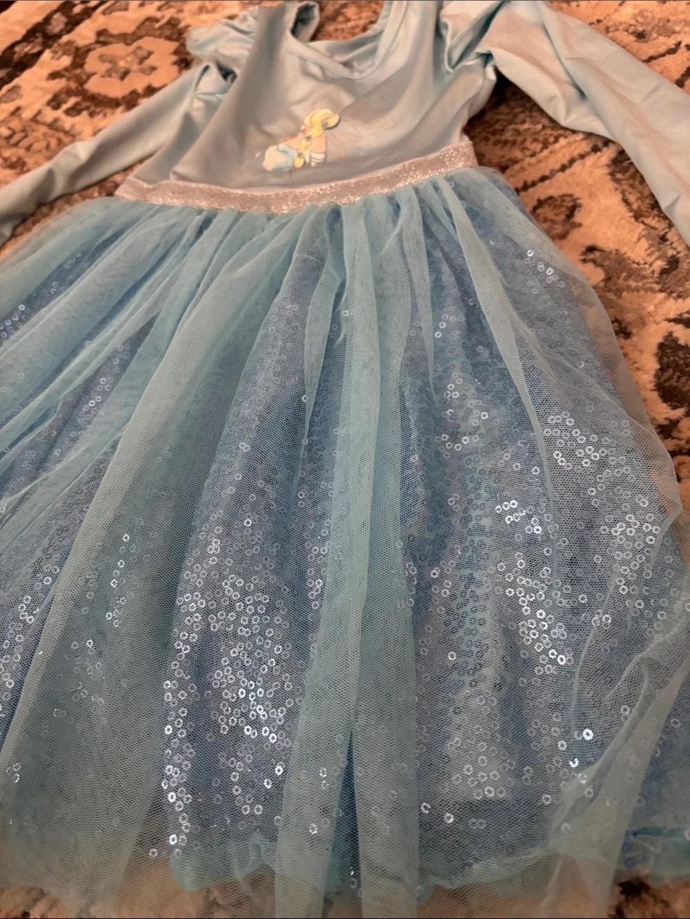 Disney Light Blue Elsa-Inspired Sparkle Tulle Dress